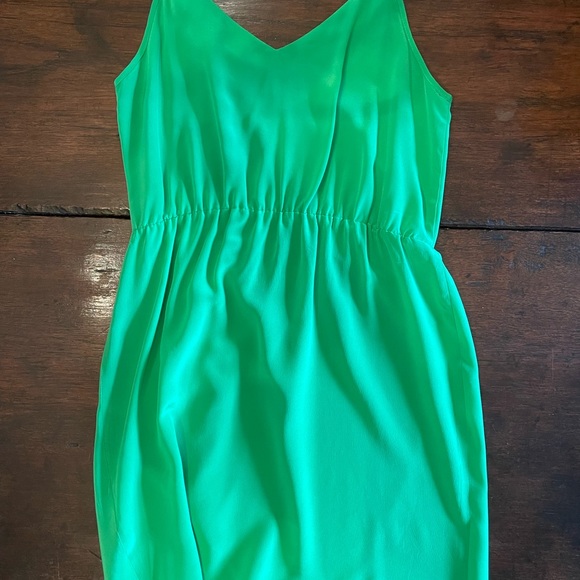 EUC Amanda Uprichard Green silk dress size medium - Picture 5 of 5